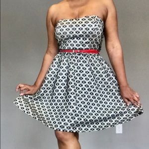 Mini bustier cocktail dress